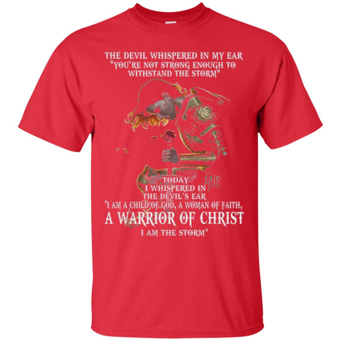 Warrior T-shirt I Am A Child Of God A Woman Of Faith T-shirt Red