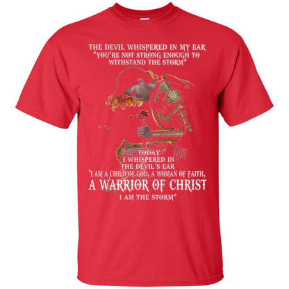 Warrior T-shirt I Am A Child Of God A Woman Of Faith T-shirt Red