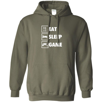 Gamer T-shirt Eat Sleep Game Military Green