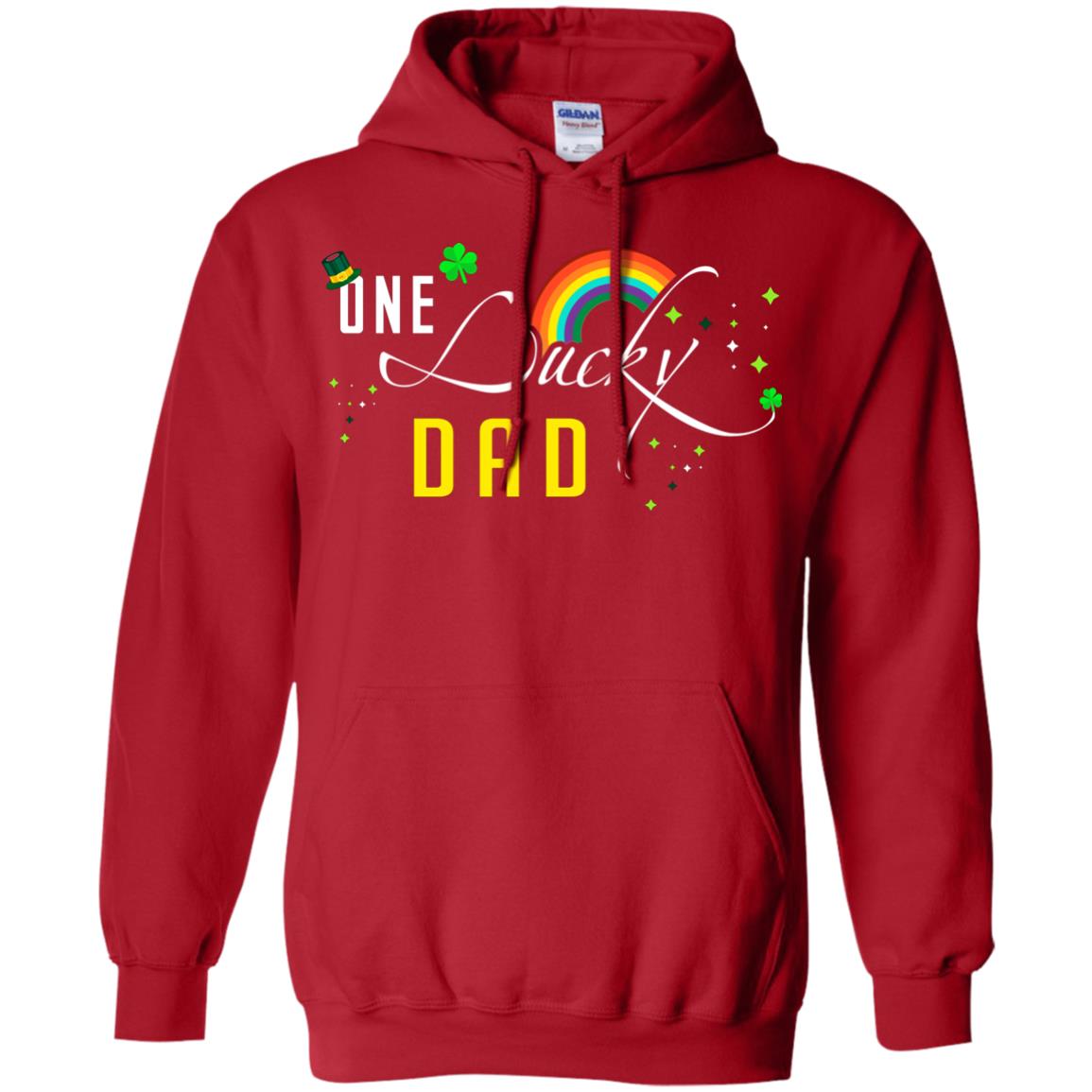 One Lucky Dad St. Patrick_s Day T-shirt Red