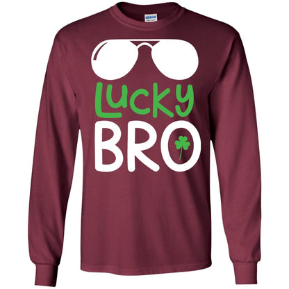 Lucky Bro St. Patrick_s Day T-shirt Maroon