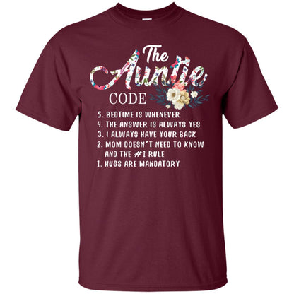 The Auntie Code Shirt For Womens Maroon