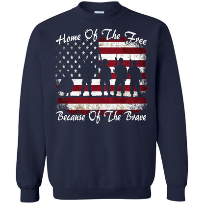 Home Of The Free Because Of The Brave Flag Military Shirt Navy