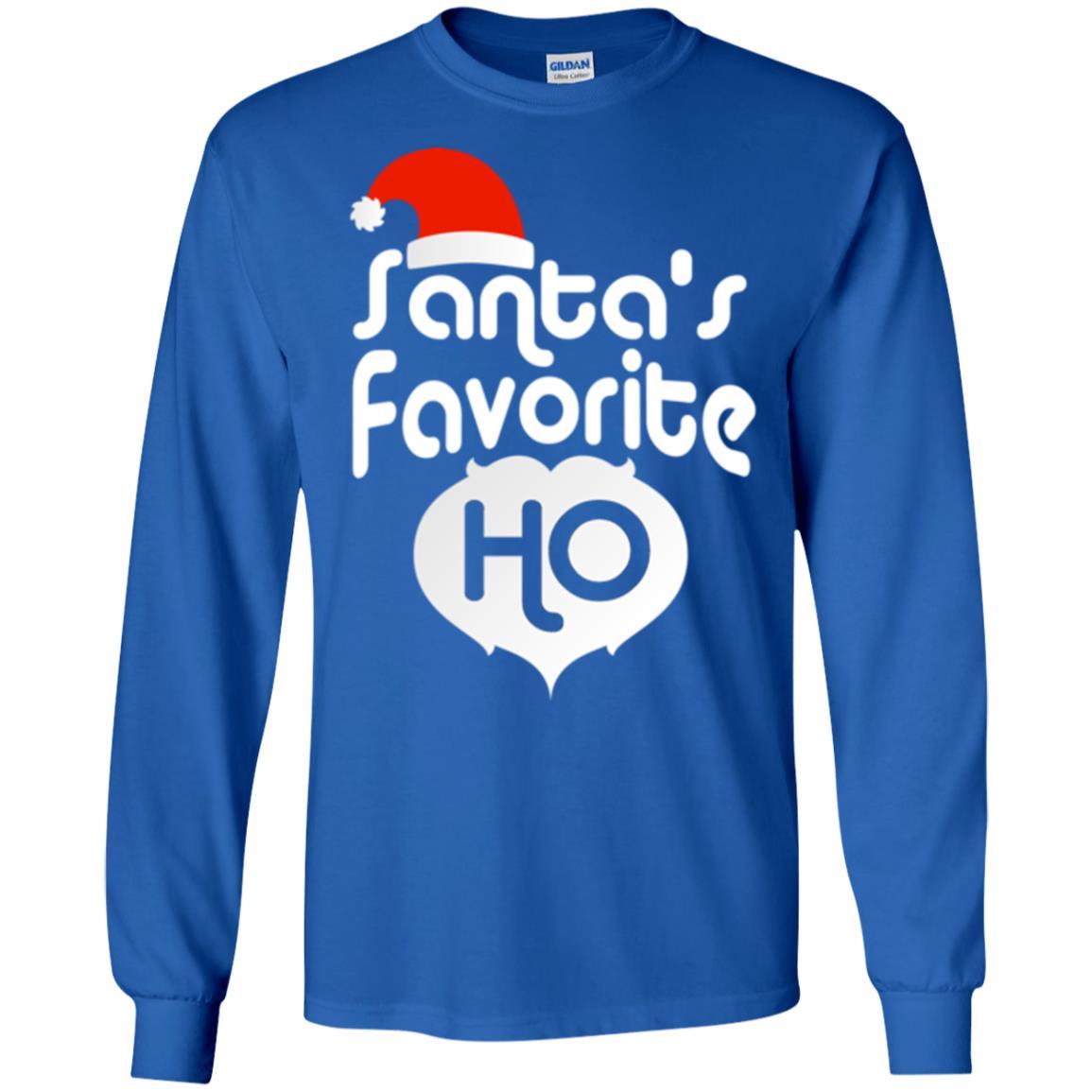 Christmas T-shirt Santa's Favorite Ho Royal
