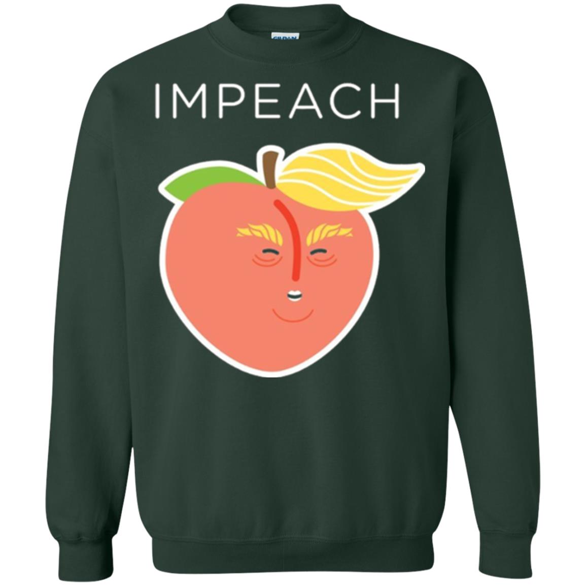 Anti Trump Peach Emoji T-shirt Impeach Donald Forest Green