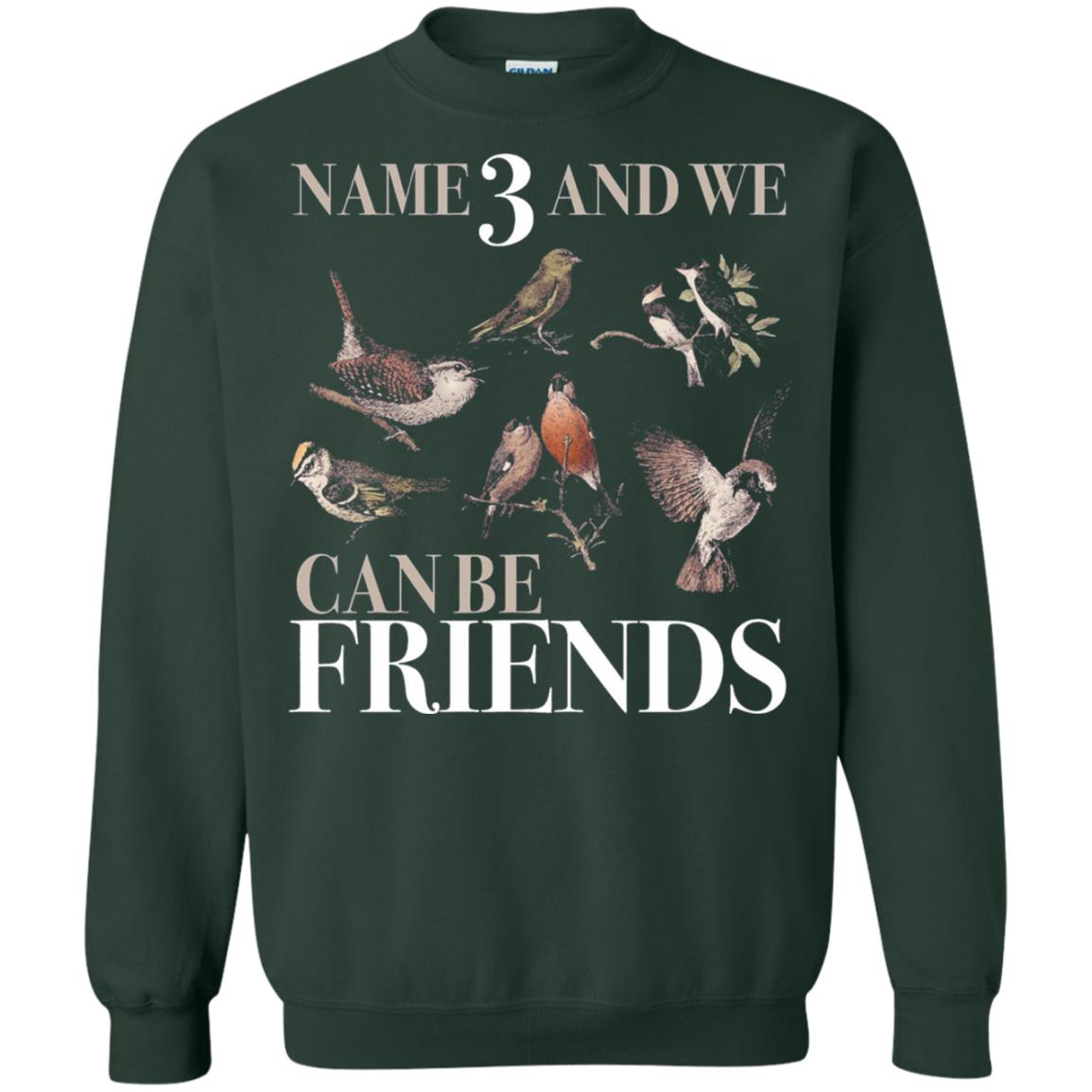 Birdwatching Shirt Name 3 And We Can Be Friends Forest Green