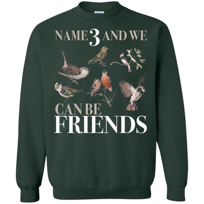 Birdwatching Shirt Name 3 And We Can Be Friends Forest Green