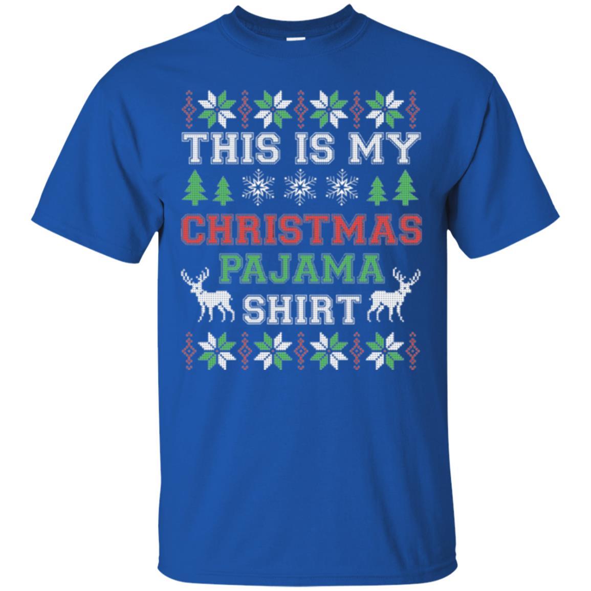 Christmas T-shirt This Is My Christmas Pajama Royal
