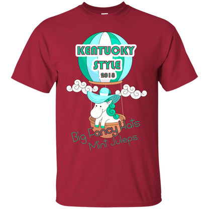 Kentucky Style 2018 Big Fancy Hats Mint Juleps Horse Racing Shirt Cardinal