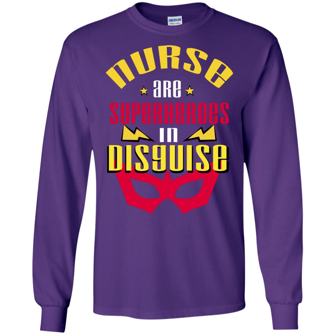 Nurse Are Superheroes In Disguise Movie Fan T-shirt Purple