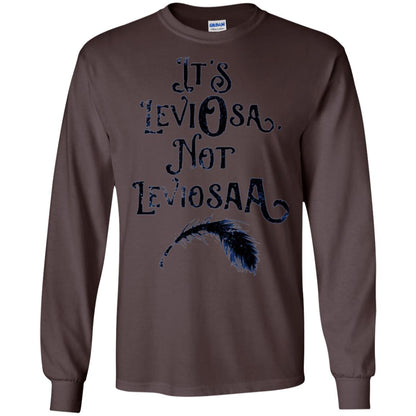 Feather Dirty Black T-shirt It_s Leviosa Not Leviosaa Dark Chocolate