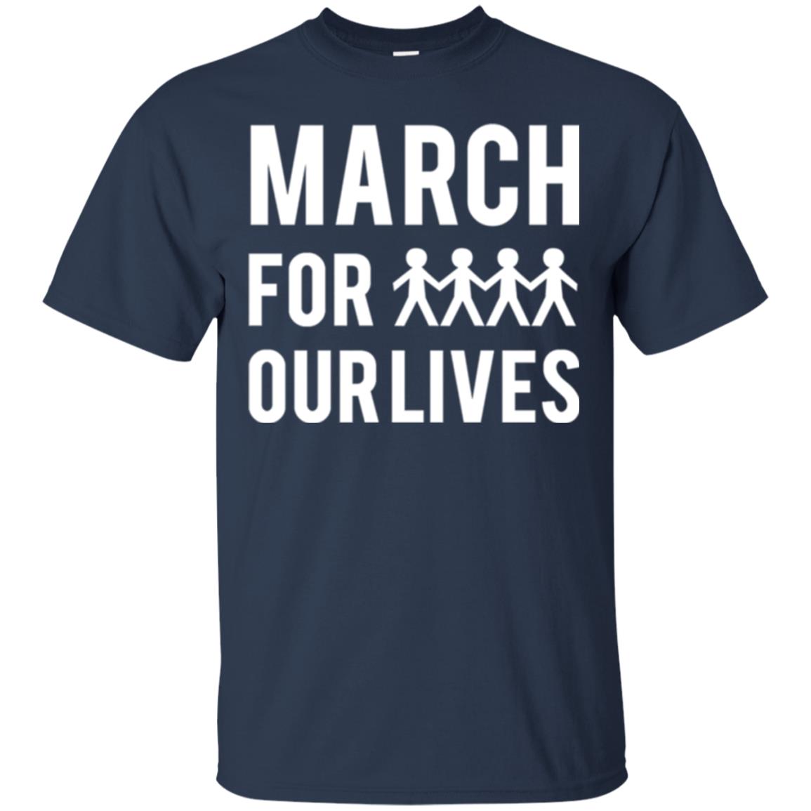 March For Our Lives Anti Gun T-shirt Navy