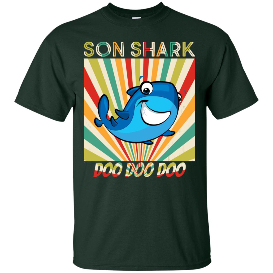 Son Shark Doo Doo Doo Family Shark Gift Shirt Forest