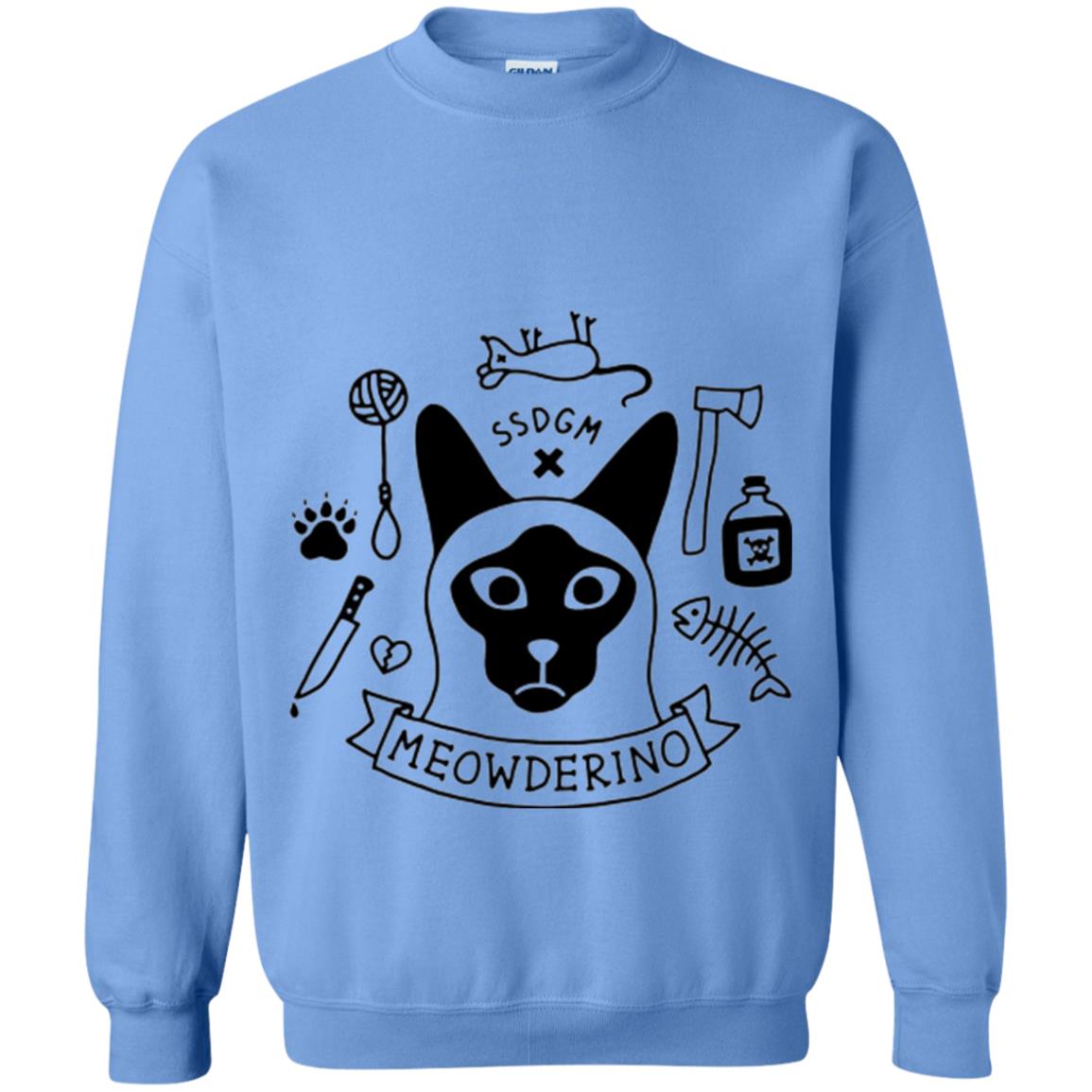 Meowderino T-shirt True Crime Cat Carolina Blue