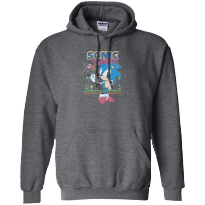 Gamer T-shirt Sega Sonic The Hedgehog Battles Dr. Eggman Robotnik Dark Heather