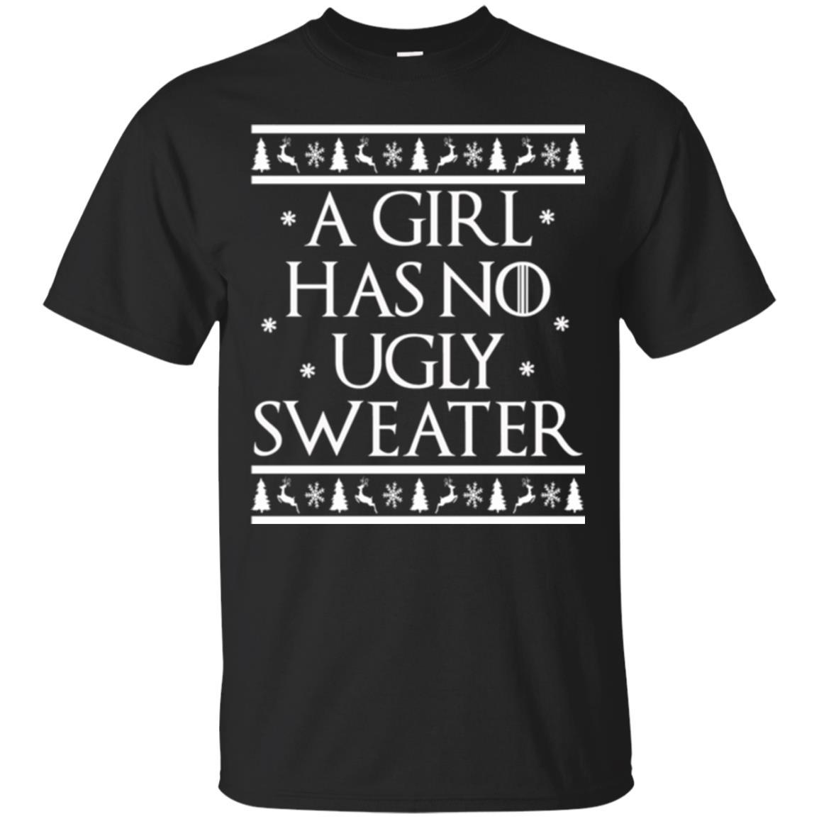 Christmas T-shirt A Girl Has No Ugly Sweater Black