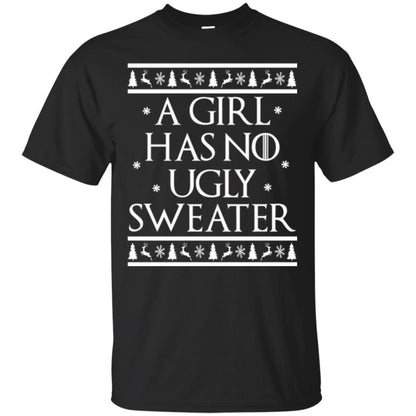 Christmas T-shirt A Girl Has No Ugly Sweater Black