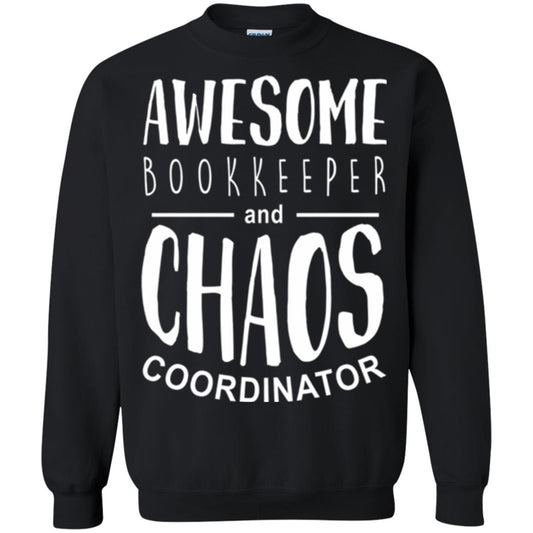 Bookeeper T-shirt Awesome Bookkeeper And Chaos Coordinator Black