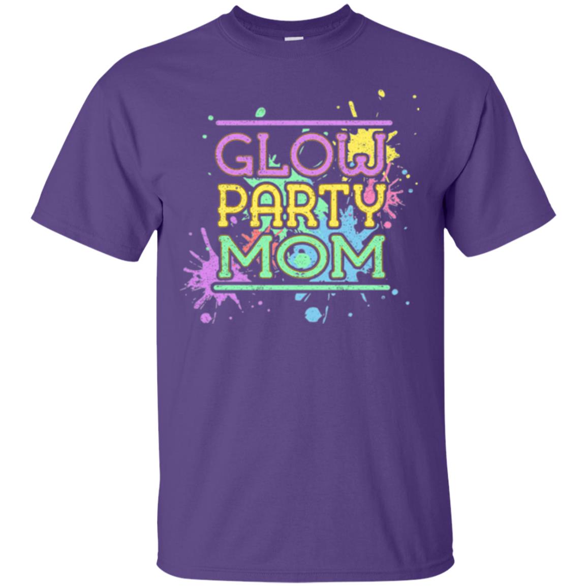 Glow Party Mom Mommy T-shirt Purple