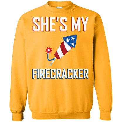 She_s My Firecracker Shirt For Mens Gold