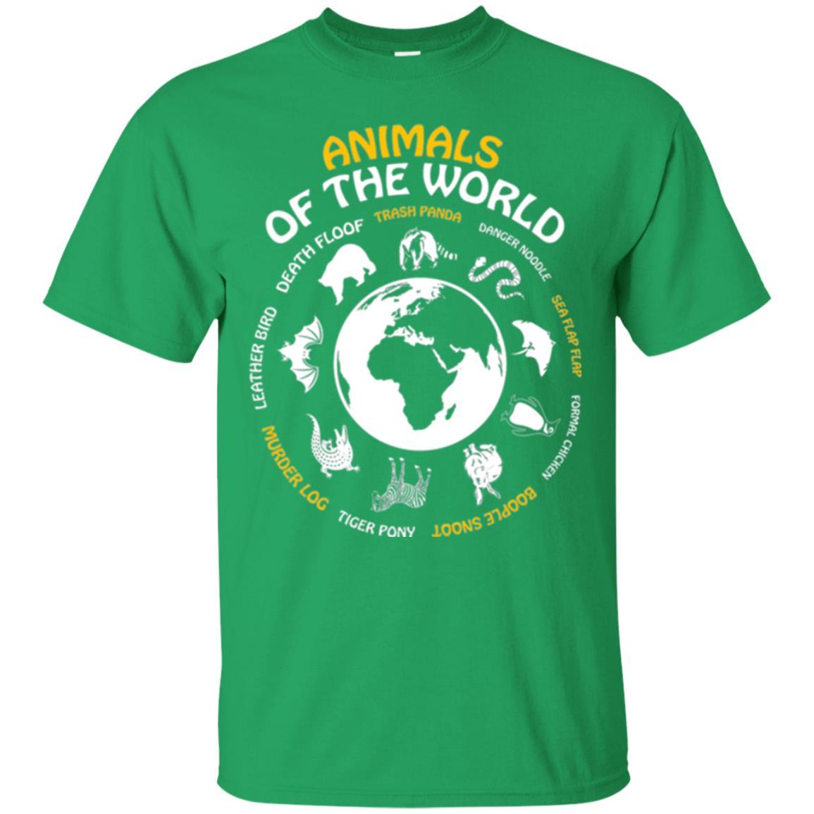 Animals Of The World T-shirt Irish Green