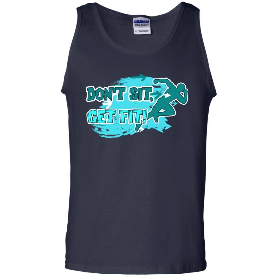 Dont Sit Get Fit Runner Shirt Navy