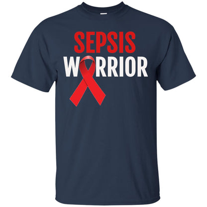 Sepsis Warrior Awareness Faith T-shirt Navy