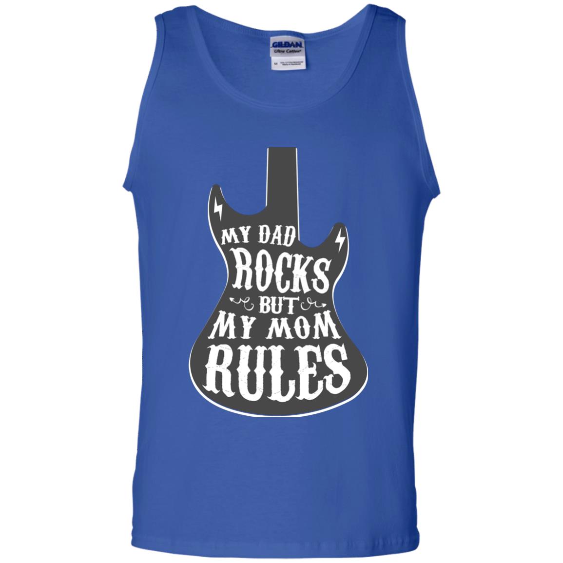 My Dad Rocks But My Mom Rules Shirt For Daughter Or Son Royal
