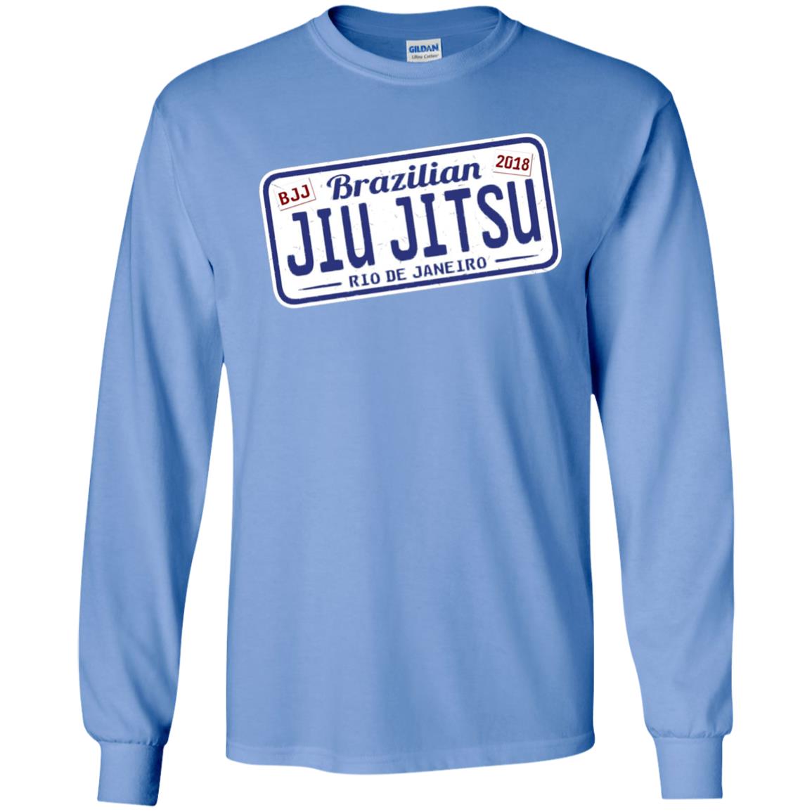 Funny Jiu Jitsu Bjj License Plate T-shirt Carolina Blue
