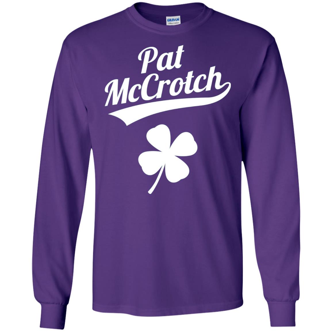 Funny Pat Mccrotch St. Patricks Shamrock T-shirt Purple