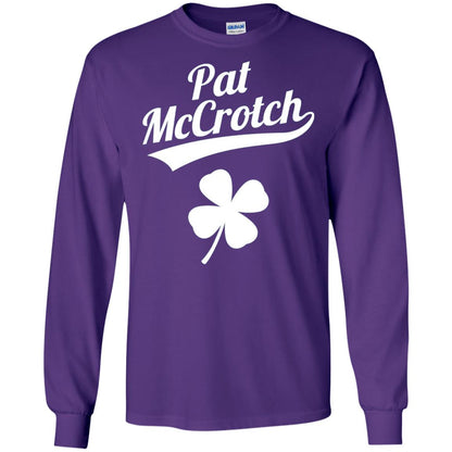 Funny Pat Mccrotch St. Patricks Shamrock T-shirt Purple