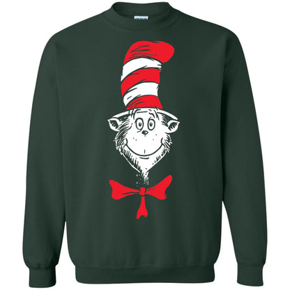 Dr. Seuss The Cat In The Hat Face T-shirt Forest Green