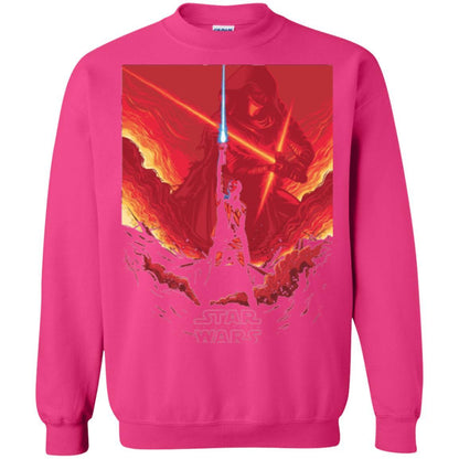 Film T-shirt Star Wars Last Jedi Rey Saber Reach Red Poster Heliconia