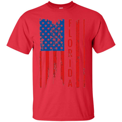Florida State T-shirt American Flag Red
