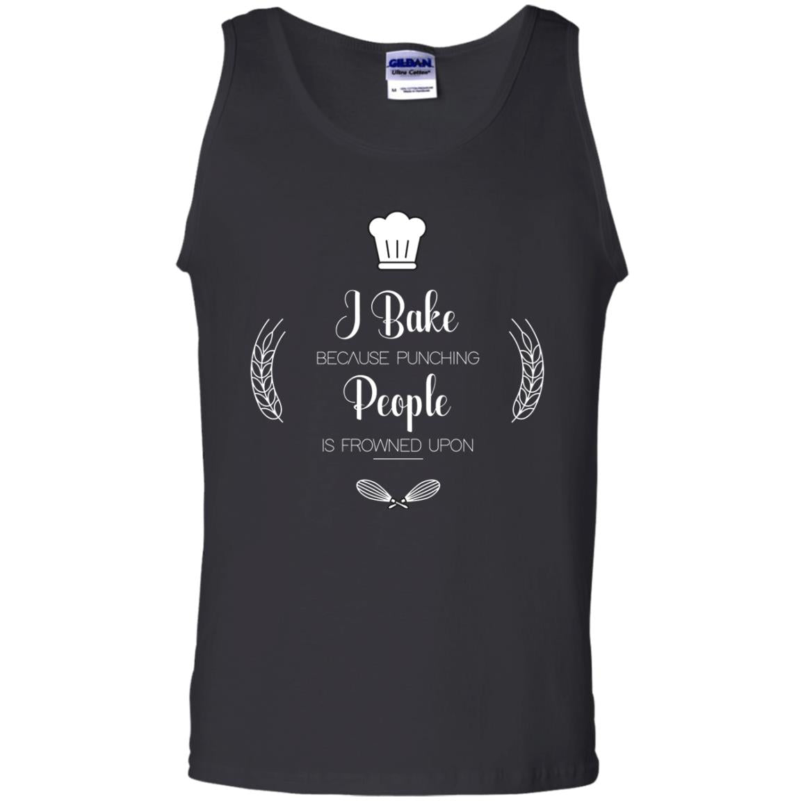 I Bake Because Punching People Is Frowned Upon Baking Lovers Shirt Black