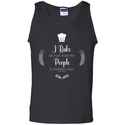 I Bake Because Punching People Is Frowned Upon Baking Lovers Shirt Black