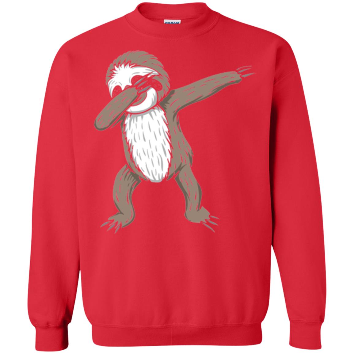 Sloth Dabbing T-shirt Funny Dance Move Red