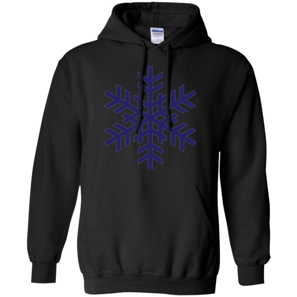 Christmas T-shirt Navy Blue Snowflake T-shirt Black