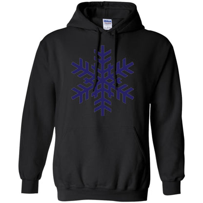 Christmas T-shirt Navy Blue Snowflake T-shirt Black