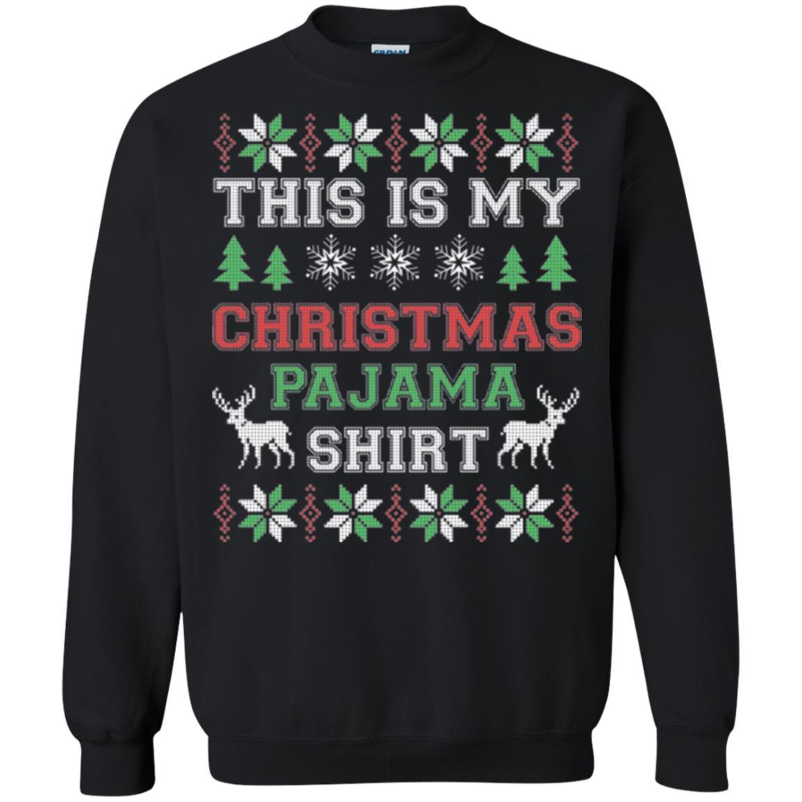 Christmas T-shirt This Is My Christmas Pajama Black