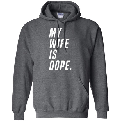 Husband T-shirt My Wife Is Dope Funny Valentine_s Day Gift Dark Heather