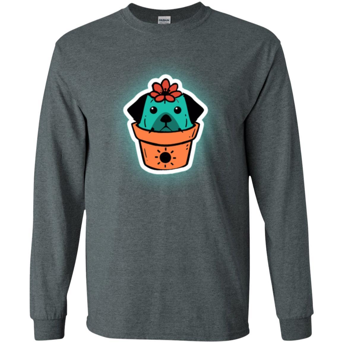 Dog Lover T-shirt Cactus Dog Dogcus Dark Heather