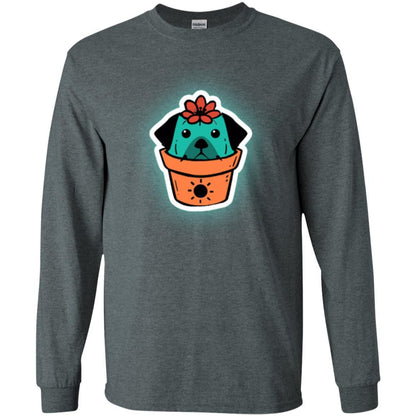 Dog Lover T-shirt Cactus Dog Dogcus Dark Heather