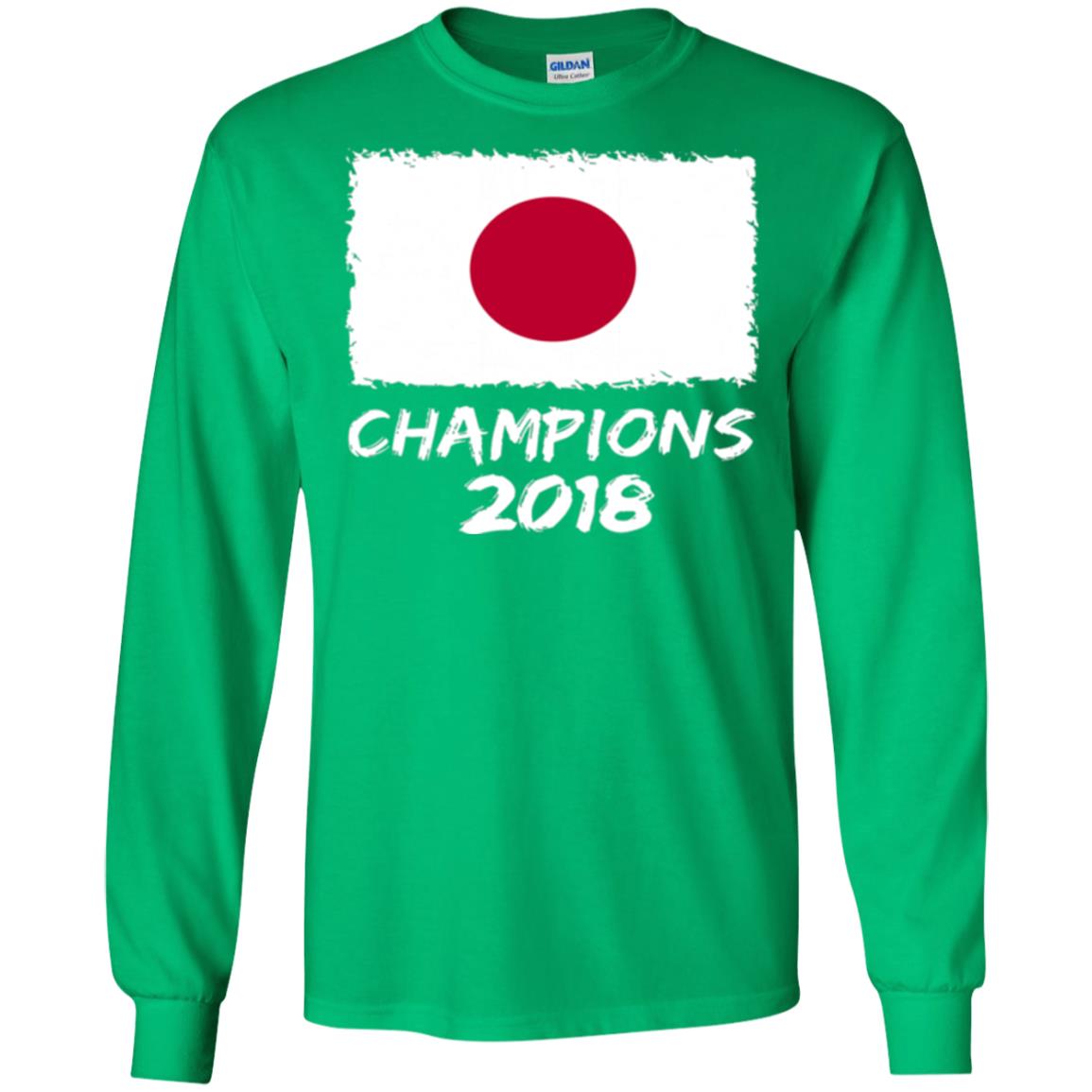 Football Lover T-shirt Japan Champions 2018 T-shirt Irish Green