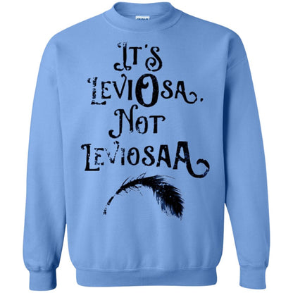 Feather Dirty Black T-shirt It_s Leviosa Not Leviosaa Carolina Blue