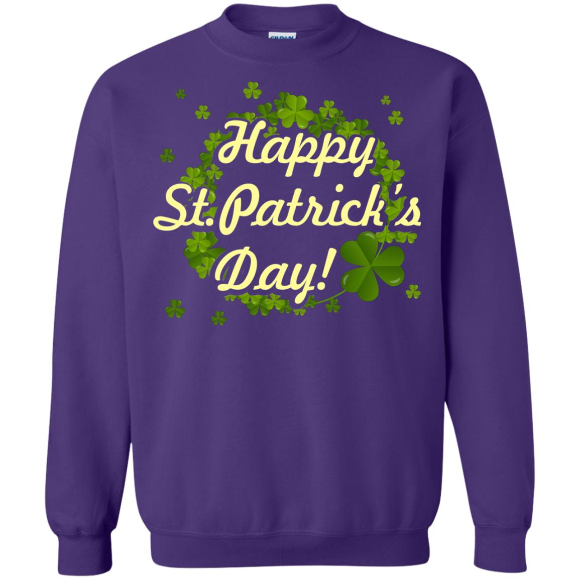 Happy St.patricks Day Shamrocks T-shirt Purple