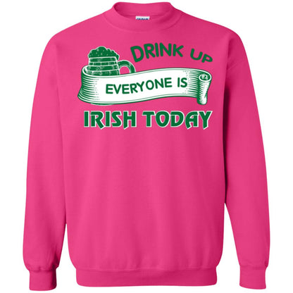Saint Patrick's Day T-shirt Drink Up Everyone Is Irish Today Heliconia