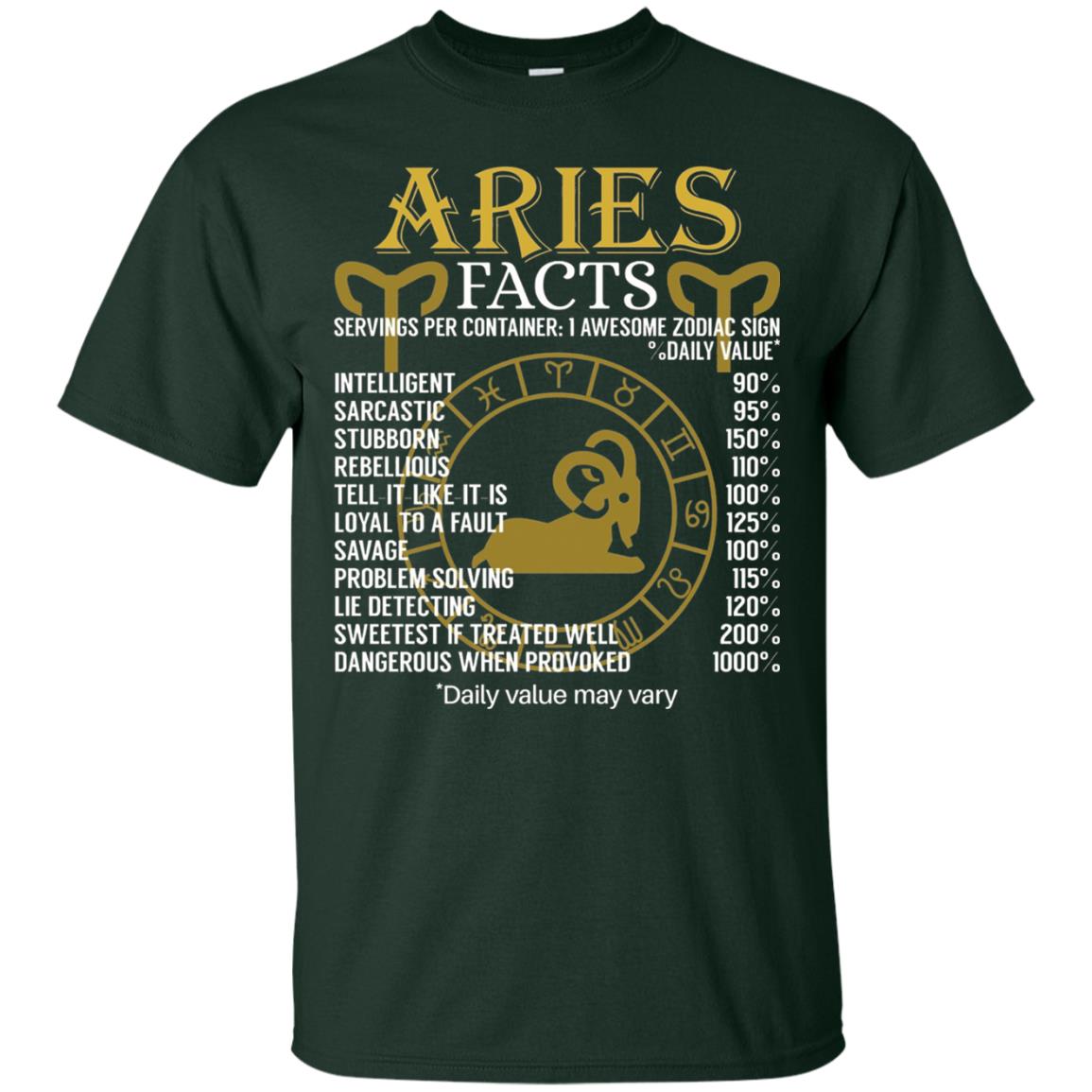 Aries Facts Zodiac Sign T-shirt Forest