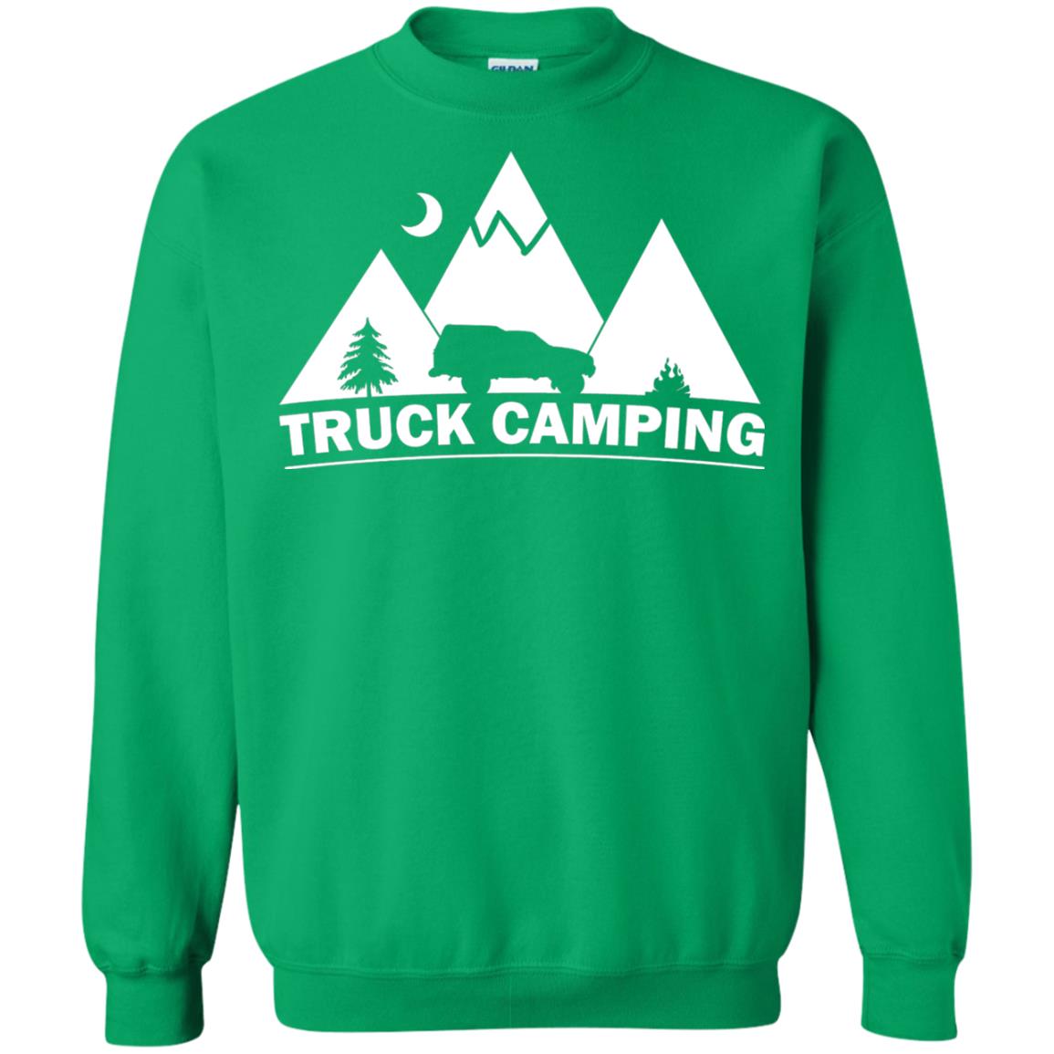 Truck Camping Night Landscape And Adventures T-shirt Irish Green