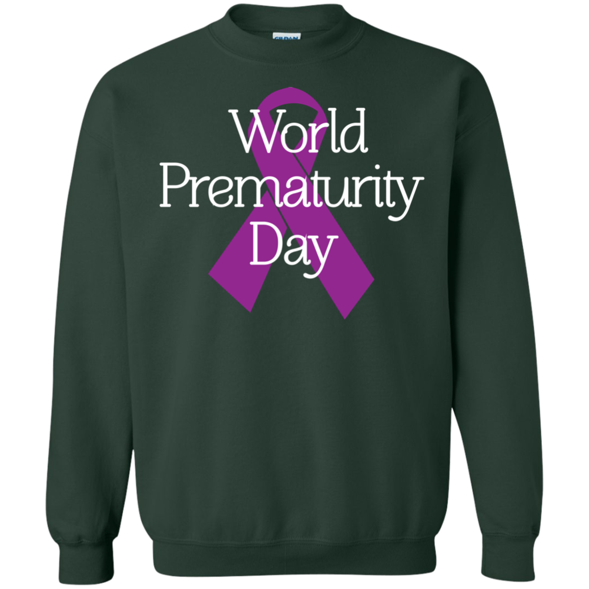 Cancer Awareness T-shirt World Prematurity Day T-shirt Forest Green